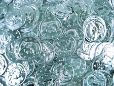 Belly Dancing Coins 16mm Silver 50pc DIY Jewellery Earrings Bracelets Necklaces