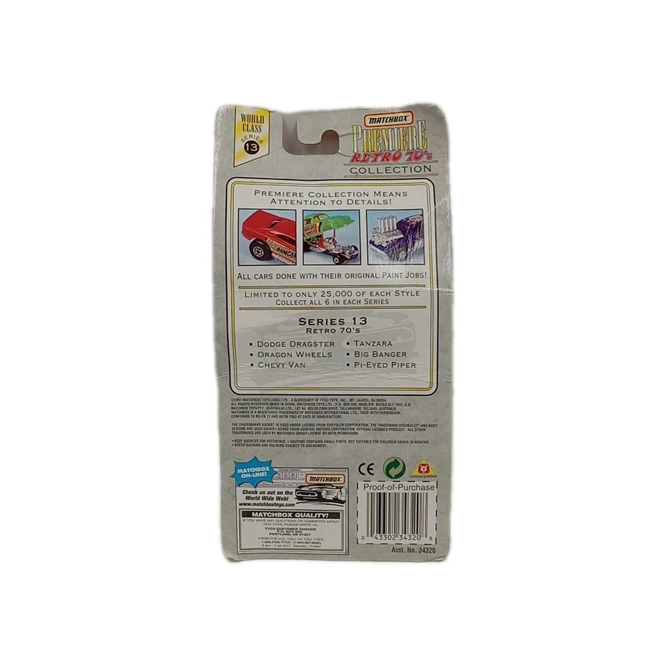 MATCHBOX PREMIERE RETRO 70's COLLECTION-  Tanzara , year in package: 1997....102 - Image 4 of 4
