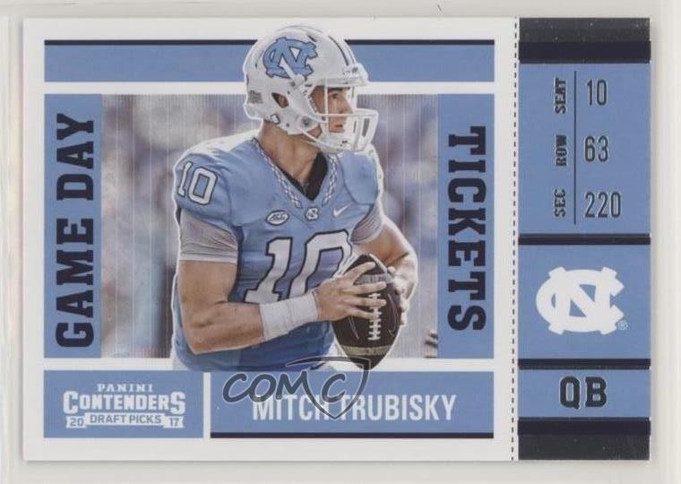 2017 Contenders Draft Picks Game Day Tickets Mitchell Trubisky #4 Rookie RC 0p6