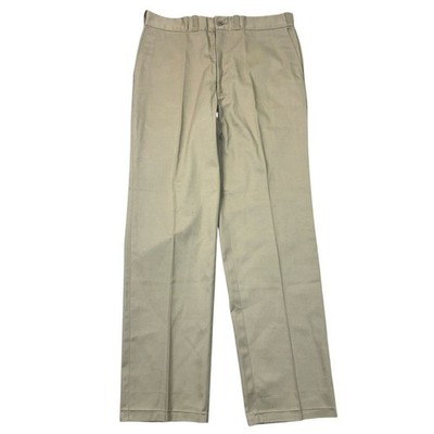 Lee Tech-Twill Flat Front Trousers Pants Beige Mens W32 L30