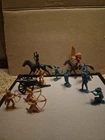 Vintage 1967 Fort Apache Soldiers Indians Horses And Cannon Marx Toys