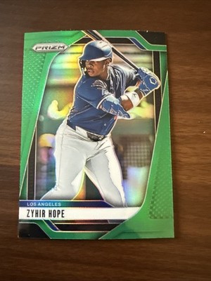 2025 Panini Prizm - LA Dodgers - Zyhir Hope (RC) - Green Prizm #259