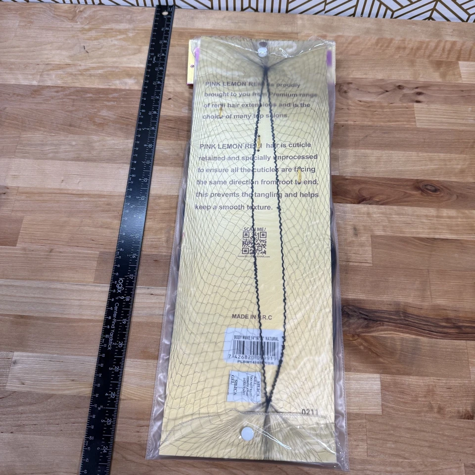 PAQUETES DE CABELLO HUMANO ROSA LIMÓN 15A 14” 16” 18” Onda corporal (natural) vergin remi Foto 4 de 4