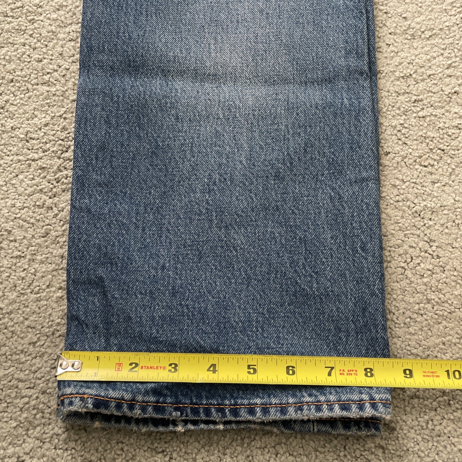 Levi's Premium 501 Original Selvedge Blue Distress Jeans Men's Size 34 X 34 Fly thumbnail 21