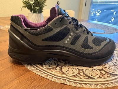 ECCO BIOM Low Top Lace-Up Athletic Sneaker, Rubber Outsole Black/Gray/Purple