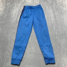 Nike Sweatpants Boys Small Blue Fleece Lined Performance Training Elastic Waist