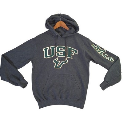 Champion USF Bulls Hoodie Mens Small Gray University of South Florida CS2071-990