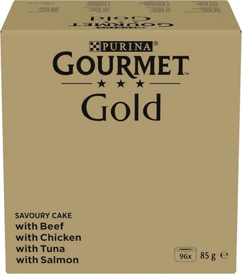 Gourmet Gold Refined Ragout Wet Cat Food, Variety Mix, Pack of 96 (96 x 85 g)