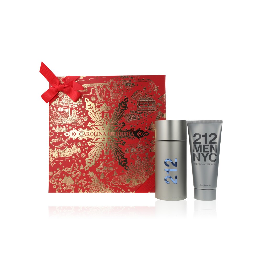 Carolina Herrera 212 MEN NYC Giftset EDT Spray + After Shave Gel - Free P&P