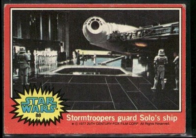   1977 Topps Star Wars Series 2 Han Solo Stromtroopers guard Solo s ship #88 VG