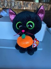 “Potion” Beanie Babies Black Cat W/ Pumpkin - Tags Halloween- Hard To Find!