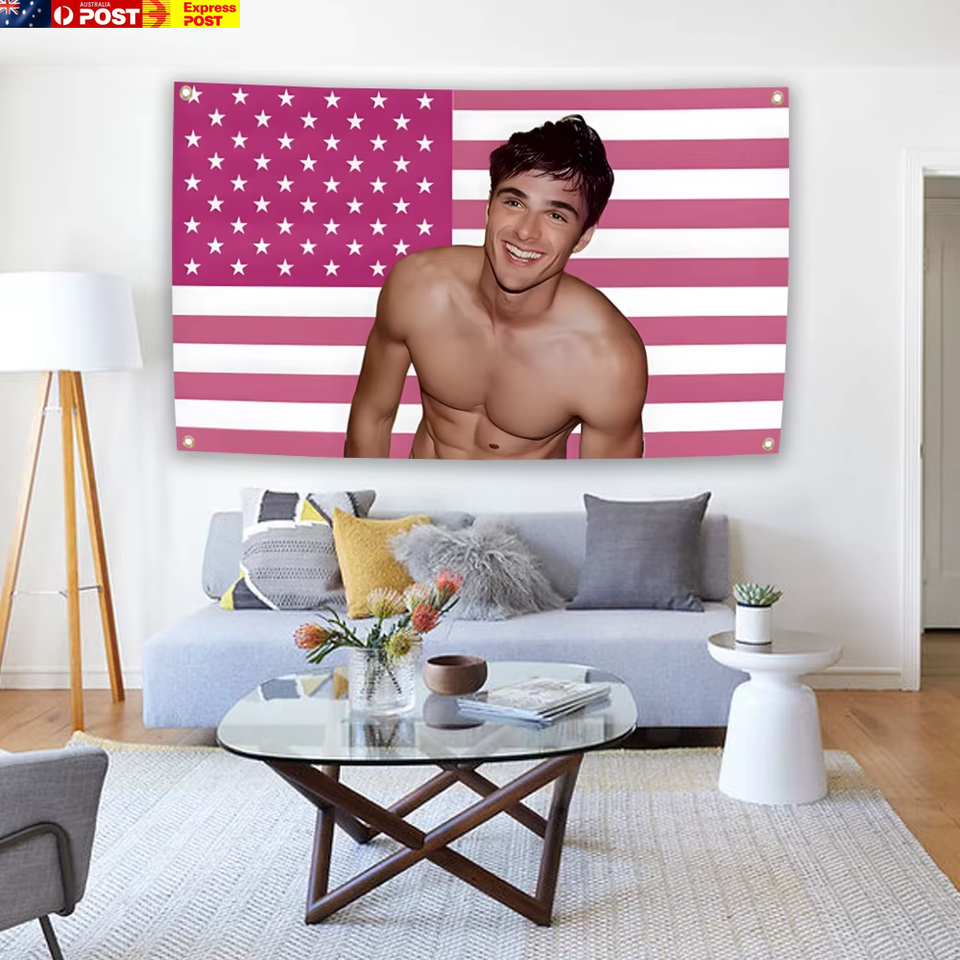 Jacob Rokas Flag Plus Jacob Elordi American Flag 3X5Fts 2X3Fts Funny Jacob Flag for Wall ...