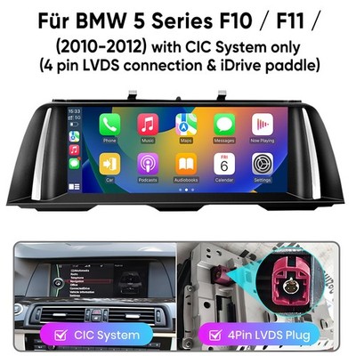 10.25'' Carplay Autoradio GPS NAVI BT USB SWC Für BMW 5er F10 F11 2010-2012 CIC
