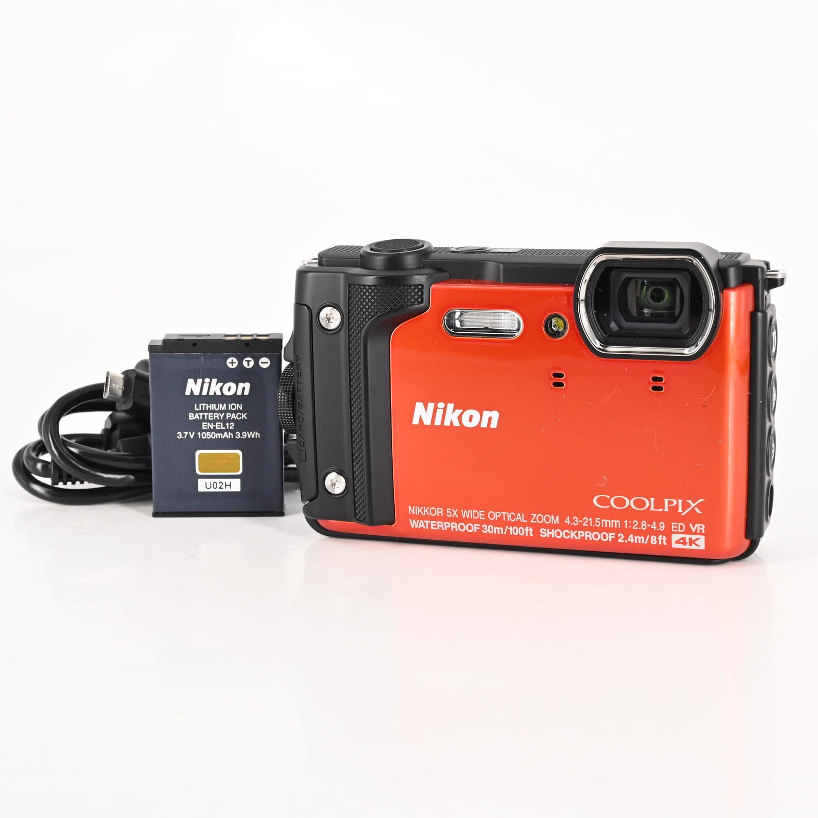 Nikon Coolpix W300 16MP Digital Camera w/5x Zoom Orange #634