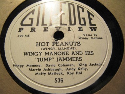 DJ Sample WINGY MANONE JUMP JAMMERS Roy Hol Salty Pork Hot Peanuts GILT EDGE 536