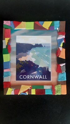 Cornwall UK Reise Städte Souvenir Kühlschrankmagnet Handarbeit (Mosaik) 10x8 cm 