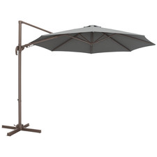 Image of Outsunny 3(m) Cantilever Parasol 360 Degrees Rotation Roma Umbrella Grey
