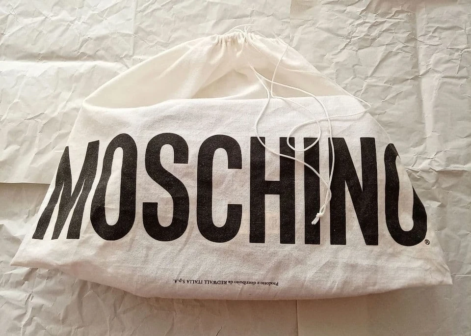 Bolso de Hombro MOSCHINO Redwall Vintage Cuero Burdeos Cierre con Logo Raro #0704 Foto 3 de 4