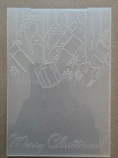 Merry Christmas with gifts Embossing Folders, Textured Embossed, transparent