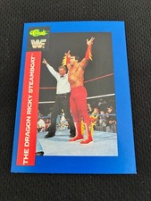 THE DRAGON RICKY STEAMBOAT ROOKIE CLASSIC 1991 BLUE BORDER WWF WRESTLING CARD
