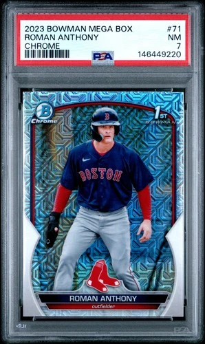 9220 Roman Anthony 2023 Bowman Mega Box #BCP-71 Mojo Refractor Prospects PSA 7