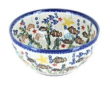 Blue Rose Polish Pottery Atlantis Cereal/Soup Bowl