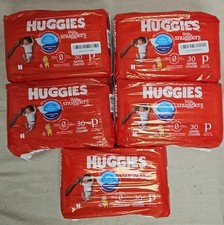 150 Count 5 PACKS of 30 Huggies Supreme Little Snugglers, Preemies
