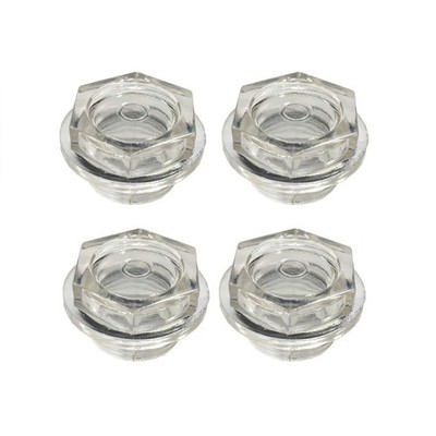 LDEXIN 4pcs Air Compressor Oil Level Glass Fittings Clear Plastic Liquid Sigh...