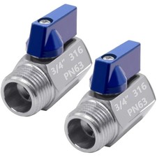 Durable 3/4" NPT Mini Ball Valve Set - 316 Stainless Steel for All Applications