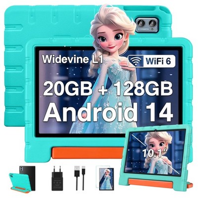 ZIOVO Kinder Tablet 10 Zoll Android 14 mit 20 GB RAM+128GB ROM(TF 1TB), WiFi 6,