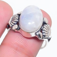 Natural Moonstone Gemstone 925 Sterling Silver Jewelry All Size Ring For Gift