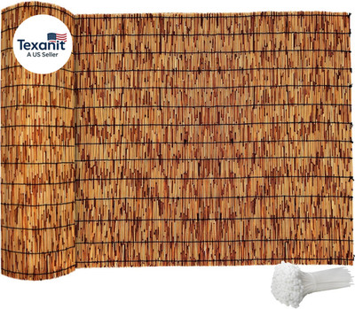 Bamboo Fence,Reed Fencing 4Feet High Bamboo Privacy Screen Outdoor for Patio, Re
