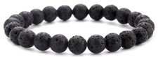 Hamoery Men Women 8mm Natural Stone Lava Rock Diffuser 6.7 inch,