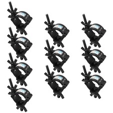 10 Pack Black Truss Clamps, 1-1/2" OD Aluminum Alloy DJ Stage Light Clamp Hoo...
