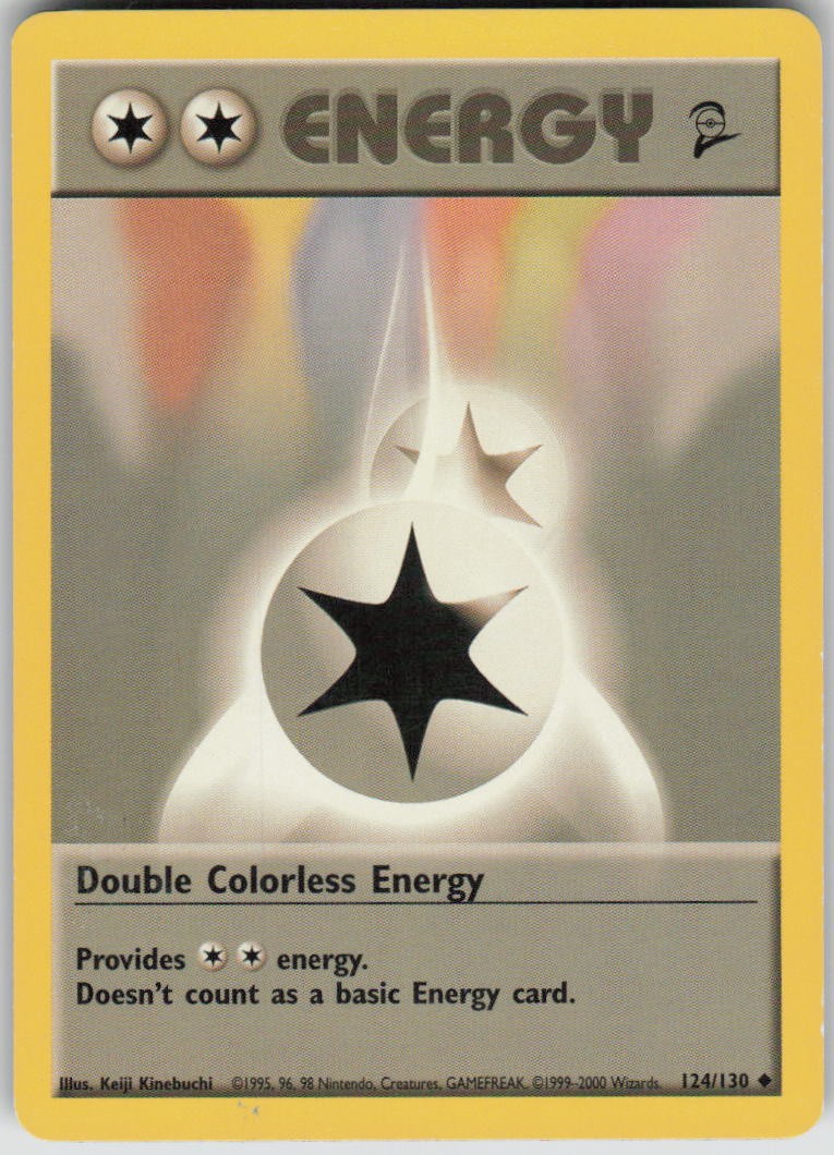 Pokemon Double Colorless Energy Uncommon Base Set 2 124/130 NM/LP