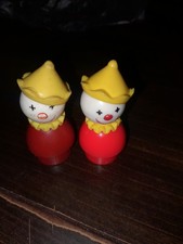 Vintage  Fisher-Price Little People CIRCUS CLOWNS Figures Lot 