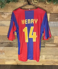 FCB THIERRY HENRY #14 Jersey Large  1967-2008 Camp Nou UNICEF Barcelona