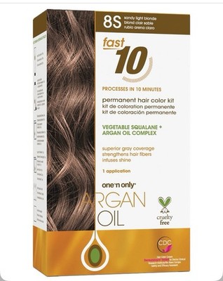 One 'n Only Argan Oil Fast 10 Permanent Hair Color Kit 8S SANDY
