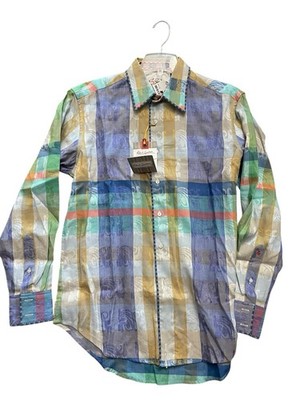 Robert Graham Multicolor Plaid Large LS Shirt Cotton Blend