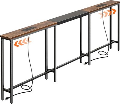 110.2 Inch Adjustable Length, Behind the Couch Table Long Entryway Console Table