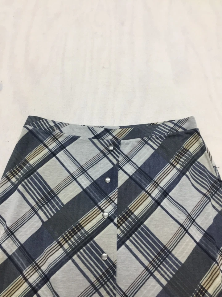 Christopher & Banks Falda Mujer L Grande Cuadros Botones Decorativos Foto 2 de 4