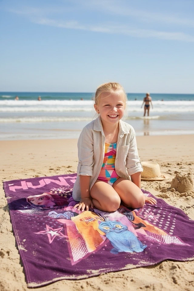 Большое полотенце с персонажем K-pop Demon Hunters Huntrix не продается в магазинах ограниченное издание - Изображение 3 из 4