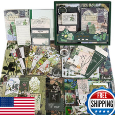 Ancien kit de scrapbooking esthétique fournitures journal poubelle carnet A6