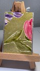 Bulk ACEO Original Watercolor Painting Floral Gold Mini Art Puzzle Signed — photo 10