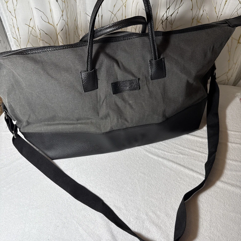 Bolso de Lona Kenneth Cole Weekender Marco Gris Negro Tela de Lona  Foto 4 de 4