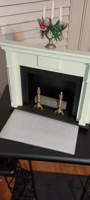 BYERS CHOICE ACCESSORY -FIREPLACE WITH CANDELABRUM-.NEW-2025