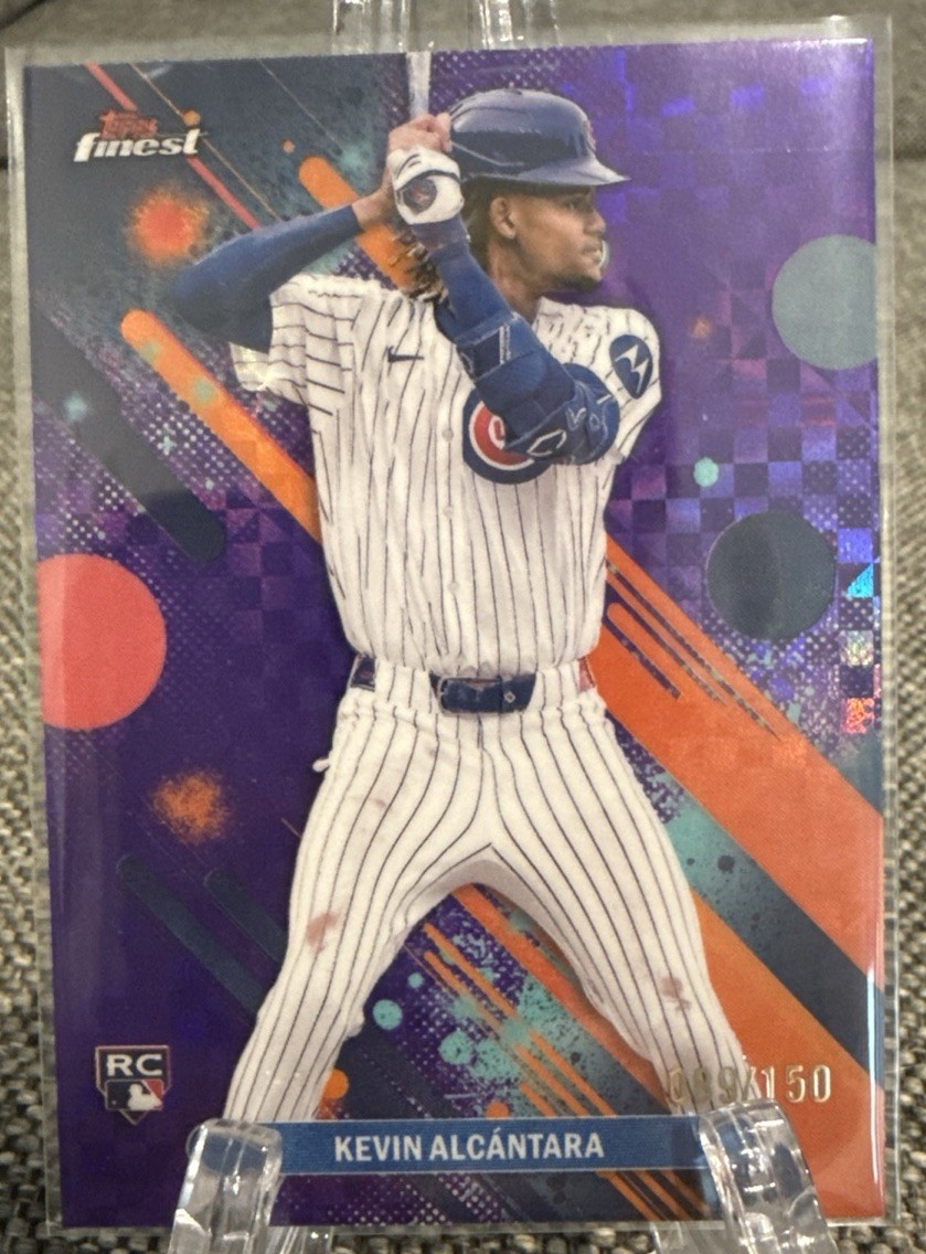 2025 Topps Finest -Kevin Alcantara #33 Purple Checkerboard Refractor /150 (RC)