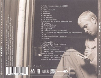 EMINEM - THE MARSHALL MATHERS LP [AUSTRALIAN IMPORT BONUS CD] [PA] [LIMITED] NEW