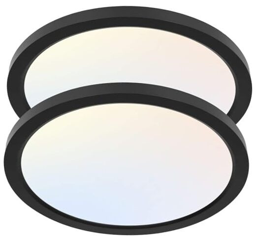 2 Pack 12 Inch Selectable CCT LED Round Flat Panel Light, 24W,