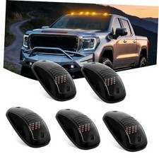 Cab Roof Marker Light 5 Pcs 16 Led Smoked Amber -fordram Trucks Suv Pov